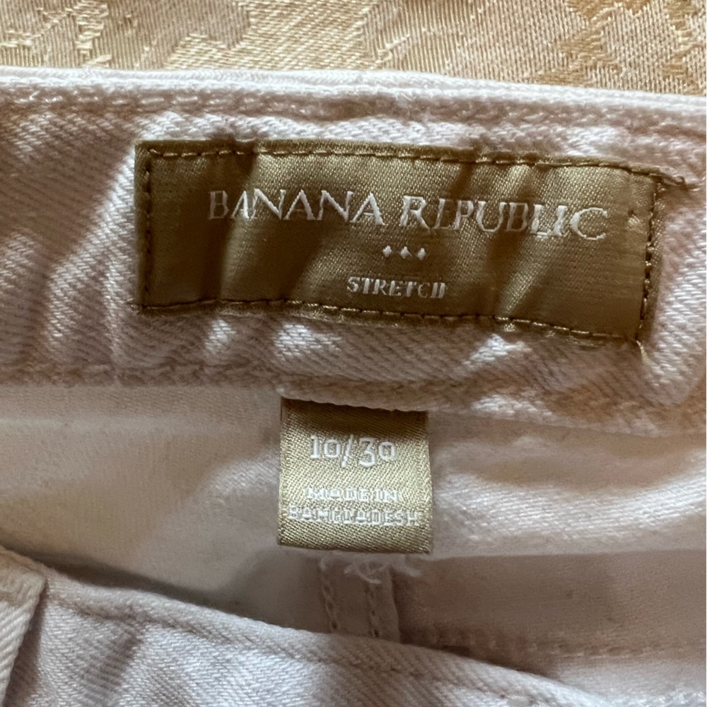 Banana Republic White Denim Cropped Cuffed Jeans - Picture 5 of 5